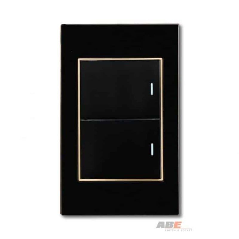 Công tắc đôi Crystal Black