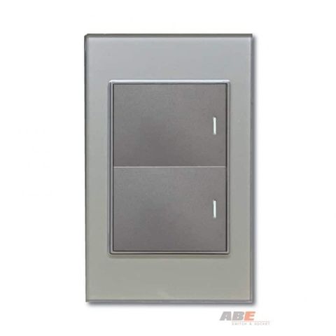 Công tắc đôi Crystal Grey