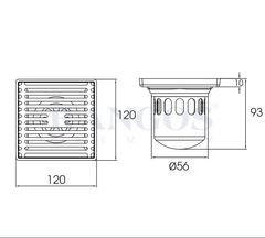 Thoát sàn nhà tắm cao cấp INOX 304 RG-D120V2