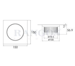 Thoát sàn nhà tắm cao cấp INOX 304 RG-D150V2