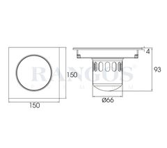 Thoát sàn nhà tắm cao cấp INOX 304 RG-D150V3