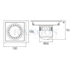 Thoát sàn nhà tắm cao cấp INOX 304 RG-D150V5