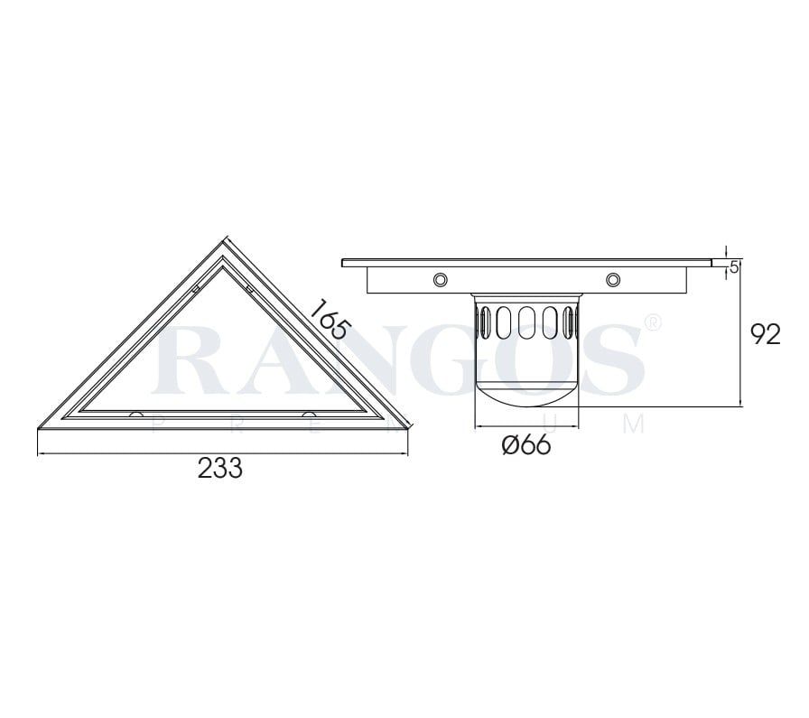 Thoát sàn nhà tắm cao cấp INOX 304 RG-D165V1