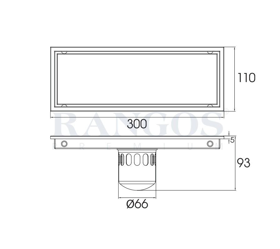 Thoát sàn nhà tắm cao cấp INOX 304 RG-D300V1