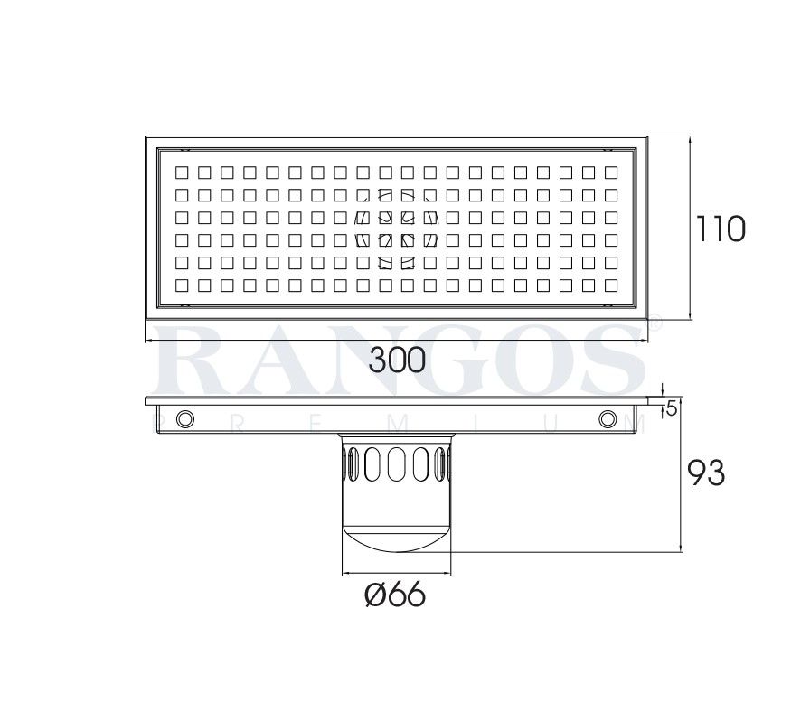 Thoát sàn nhà tắm cao cấp INOX 304 RG-D300V2