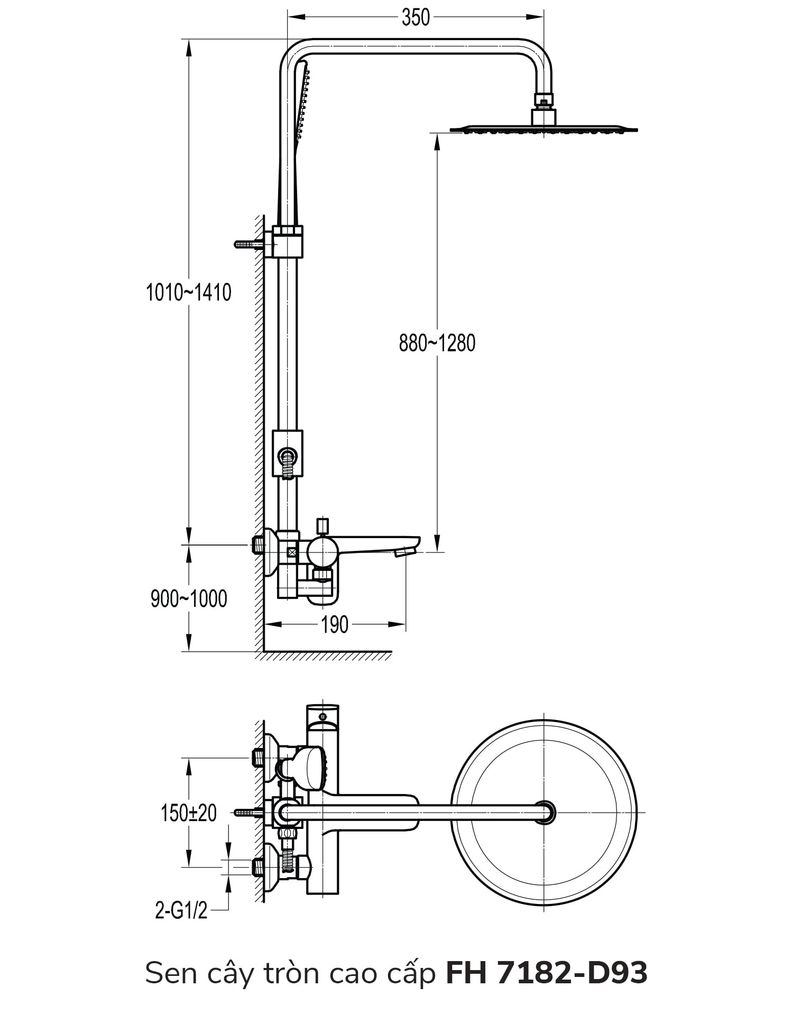 Sen cây tròn cao cấp FH 7182-D93