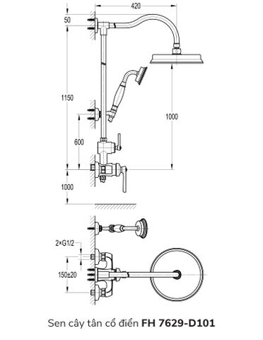 Sen cây tân cổ điển FH 7629-D101