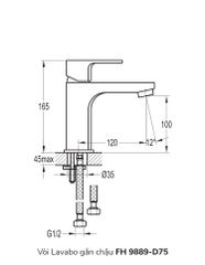 Vòi Lavabo gắn chậu FH 9889-D75