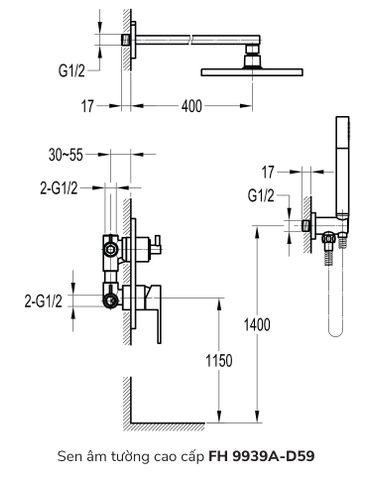 Sen âm tường cao cấp FH 9939A-D59