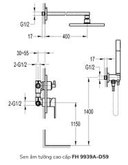 Sen âm tường cao cấp FH 9939A-D59