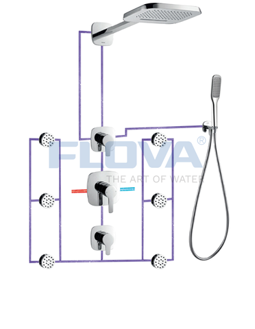 Sen âm tường cao cấp sáu họng massage FH 9910A-D82