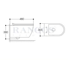 Bồn cầu treo tường cao cấp Rangos RG-S8802W