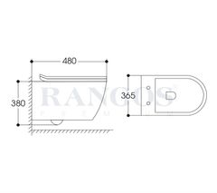 Bồn cầu treo tường cao cấp Rangos RG-S8802W