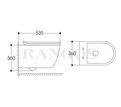 Bồn cầu treo tường cao cấp Rangos RG-S8803W