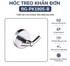 Móc treo khăn đơn 2 móc RANGOS RG-PK1905-B