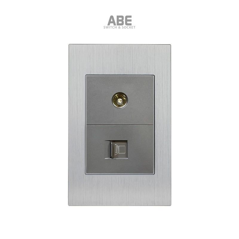 Ổ cắm TV kèm Mạng Titanium X