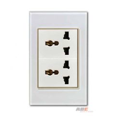 Ổ cắm đa năng 3 chấu Crystal White