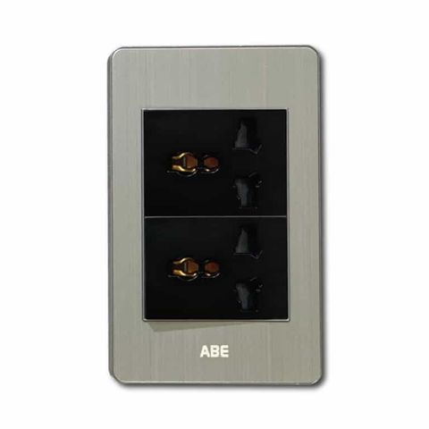 Ổ cắm đa năng 3 chấu Satin B