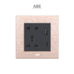 Ổ cắm đôi 3 chấu kèm USB Type C Titanium S