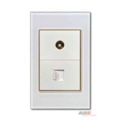 Ổ cắm TV kèm Mạng Crystal White