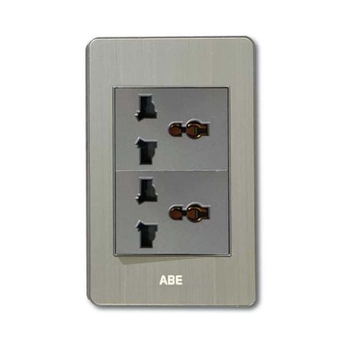 Ổ cắm đa năng 3 chấu Satin B