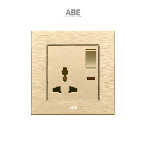 Ổ cắm đa năng kèm Công tắc phụ, đèn led Titanium S