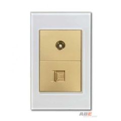 Ổ cắm TV kèm Mạng Crystal White