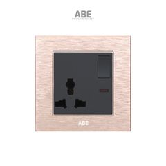 Ổ cắm đa năng kèm Công tắc phụ, đèn led Titanium S