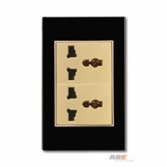 Ổ cắm đa năng 3 chấu Crystal Black