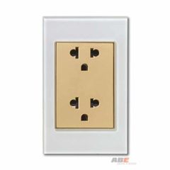 Ổ cắm đôi 3 chấu Crystal White