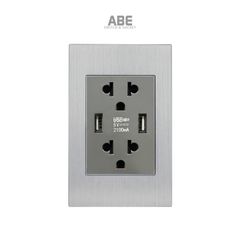 Ổ cắm đôi 3 chấu kèm USB đôi Titanium X