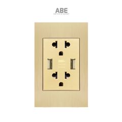 Ổ cắm đôi 3 chấu kèm USB đôi Titanium X