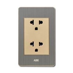 Ổ cắm đôi 3 chấu Satin B