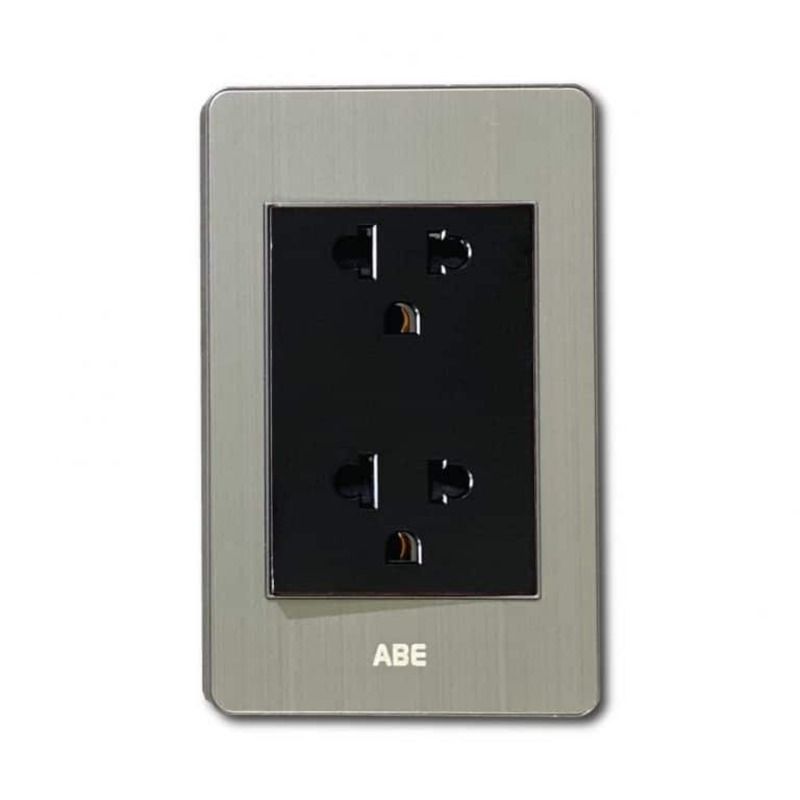 Ổ cắm đôi 3 chấu Satin B