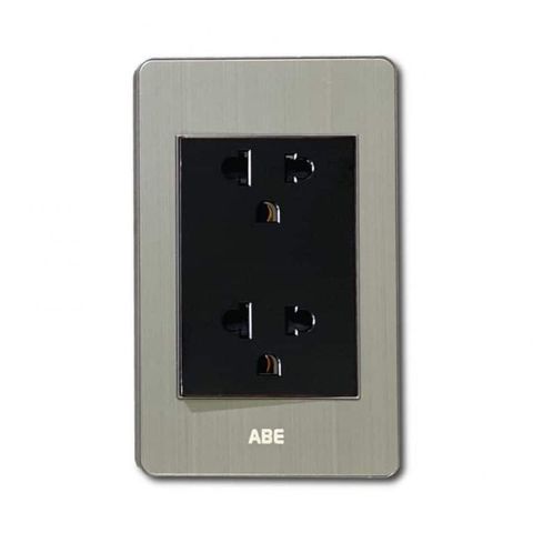 Ổ cắm đôi 3 chấu Satin B