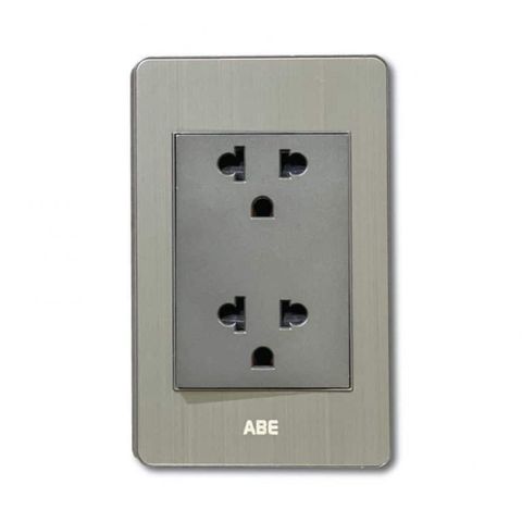 Ổ cắm đôi 3 chấu Satin B