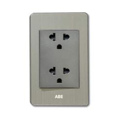 Ổ cắm đôi 3 chấu Satin B