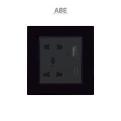 Ổ cắm đôi 3 chấu kèm USB Type C Crystal S