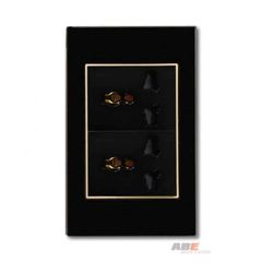 Ổ cắm đa năng 3 chấu Crystal Black