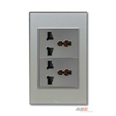 Ổ cắm đa năng 3 chấu Crystal Grey