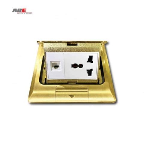Ổ cắm 3 chấu kèm Ổ cắm Mạng Âm sàn