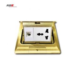 Ổ cắm 3 chấu kèm Ổ cắm Mạng Âm sàn