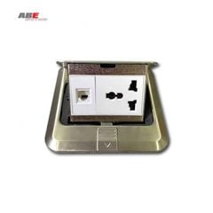 Ổ cắm 3 chấu kèm Ổ cắm Mạng Âm sàn