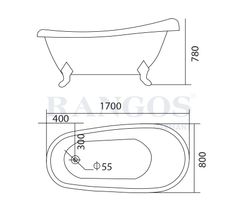 Bồn tắm đặt sàn cao cấp RG-5068