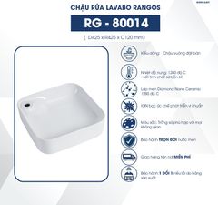 Chậu rửa lavabo đặt bàn Rangos RG-80014