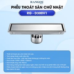 Thoát sàn nhà tắm cao cấp INOX 304 RG-D300V1