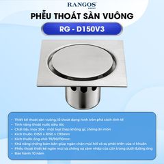 Thoát sàn nhà tắm cao cấp INOX 304 RG-D150V3
