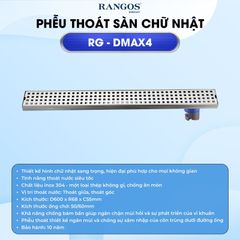 Thoát sàn nhà tắm cao cấp INOX 304 RG-DMAX4