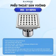 Thoát sàn nhà tắm cao cấp INOX 304 RG-D150V6