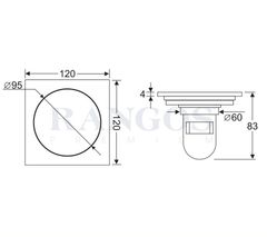 Thoát sàn bằng đồng RG-D120V1